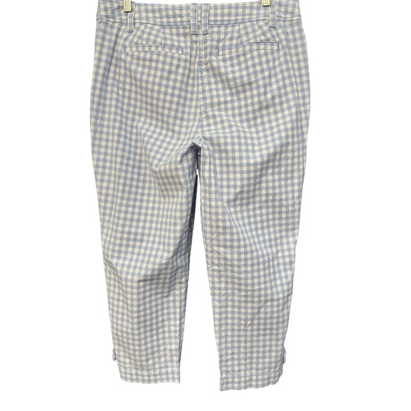 Talbots Perfect Crop Pants Women’s 10P Blue Gingham Check - Picture 3 of 8